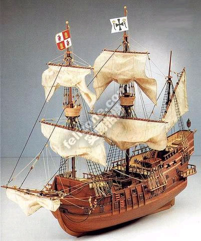 实木帆船拼装套材-西班牙无敌战舰"sanfrancisco圣弗朗西斯科号"